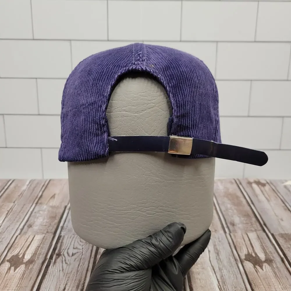 Vintage Alaska Corduroy Hat Purple Script Sportcap Strapback Cap USA